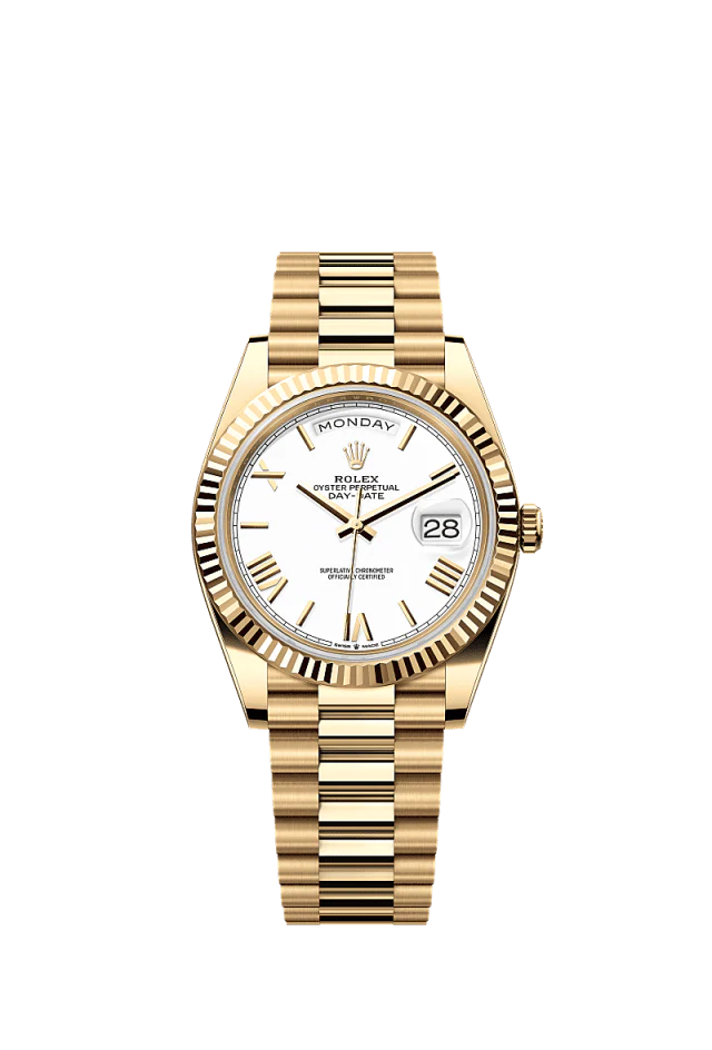 Role_x Gold Day-Date Quartz Watch