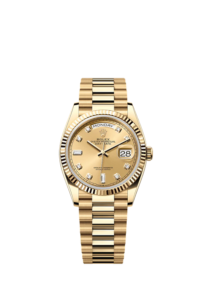Role_x Gold Diamond Dial Watch