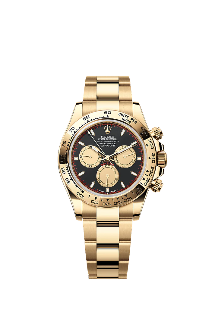 Role_x Daytona Black & Gold Chronograph Watch