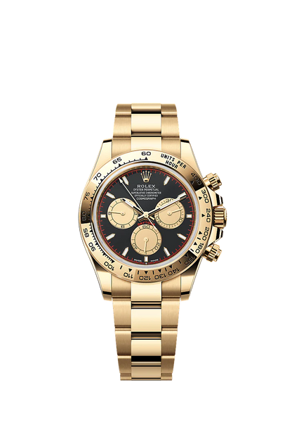 Role_x Daytona Black & Gold Chronograph Watch