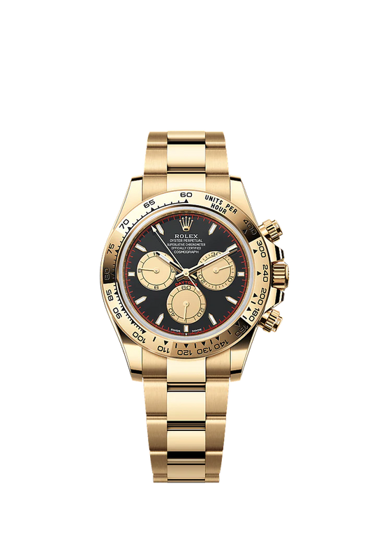 Role_x Daytona Black & Gold Chronograph Watch