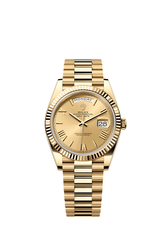 Role_x Gold Dial Watch