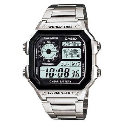 CASIO SILVER BLACK METAL
