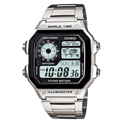 CASIO SILVER BLACK METAL