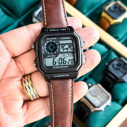 CASI_O 1200 LEATHER BELT ( Black Brown)