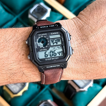 CASI_O 1200 LEATHER BELT ( Black Brown)