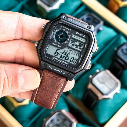 CASI_O 1200 LEATHER BELT ( Black Brown)