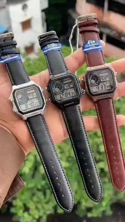 CASI_O 1200 LEATHER BELT ( silver black )