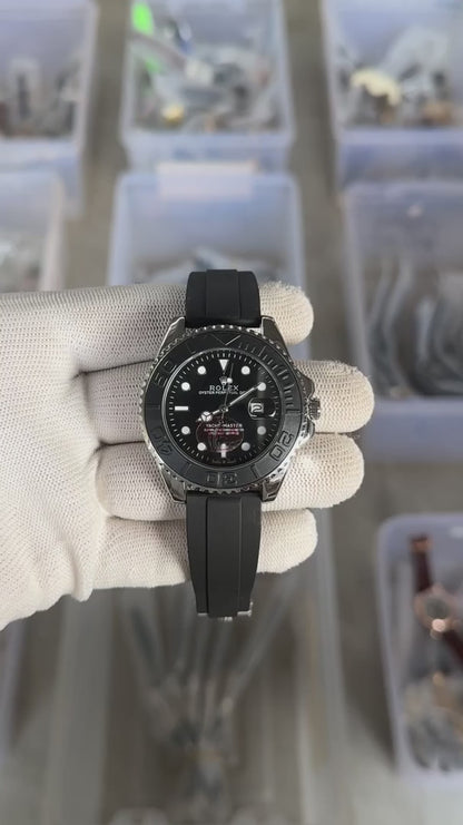 Role_x Yacht-Master “Black Dial Platinum Bezel Edition”
