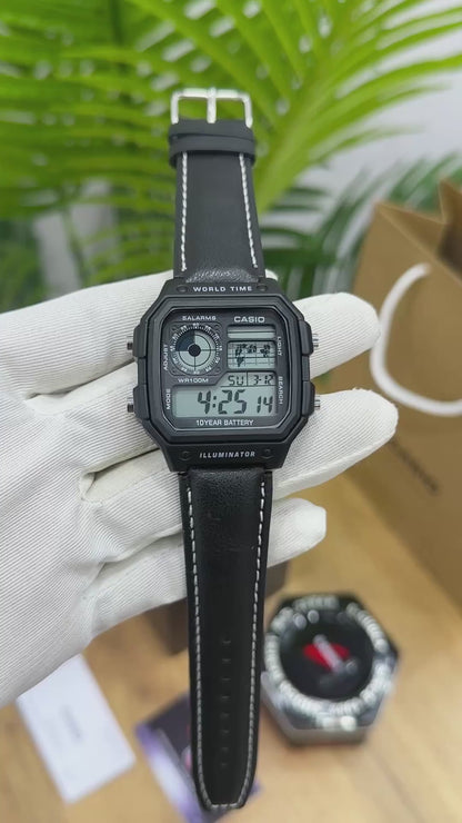 CASI_O 1200 LEATHER BELT ( full black )