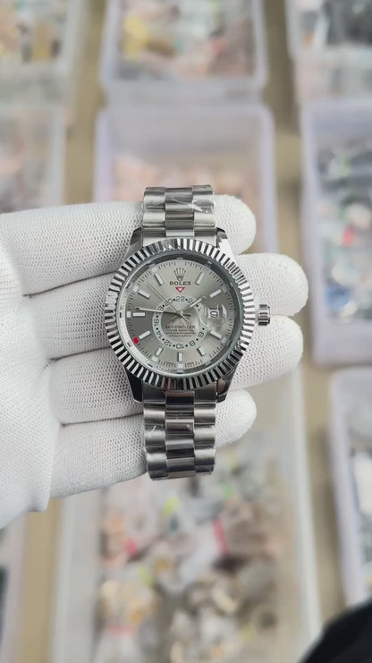 Role_x Sky-Dweller Silver Dial Watch