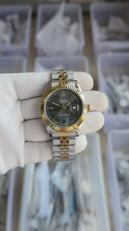 Role_x Datejust Two-Tone Grey Dial Watch