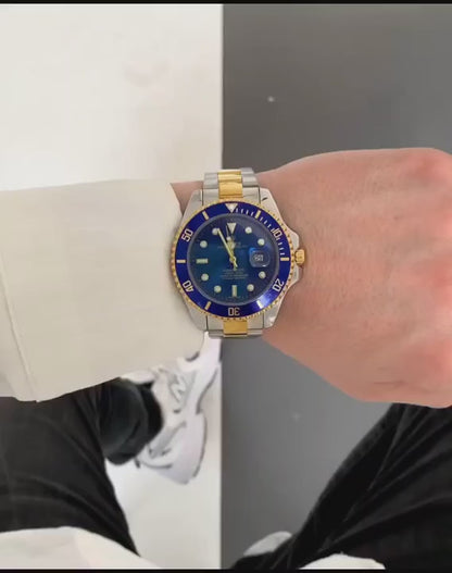 Role_x Submariner Blue Dial Two-Tone Gold & Silver Watch