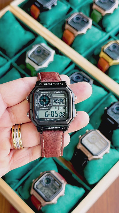 CASI_O 1200 LEATHER BELT ( Black Brown)