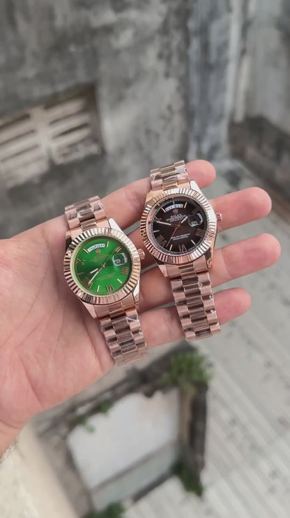 Role_x Rose Gold Brown Dial Watch Regular price